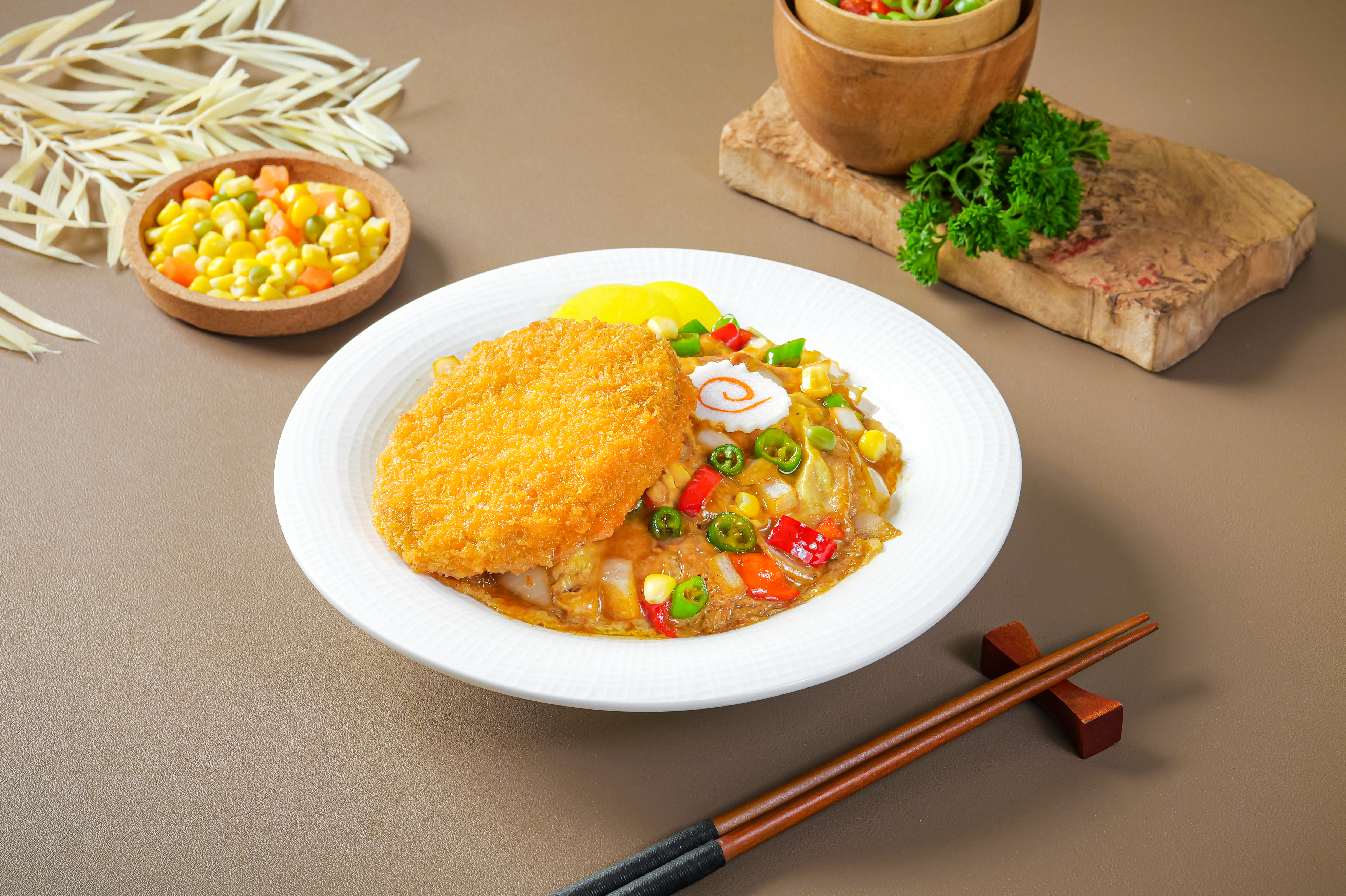 黑椒猪排滑蛋饭