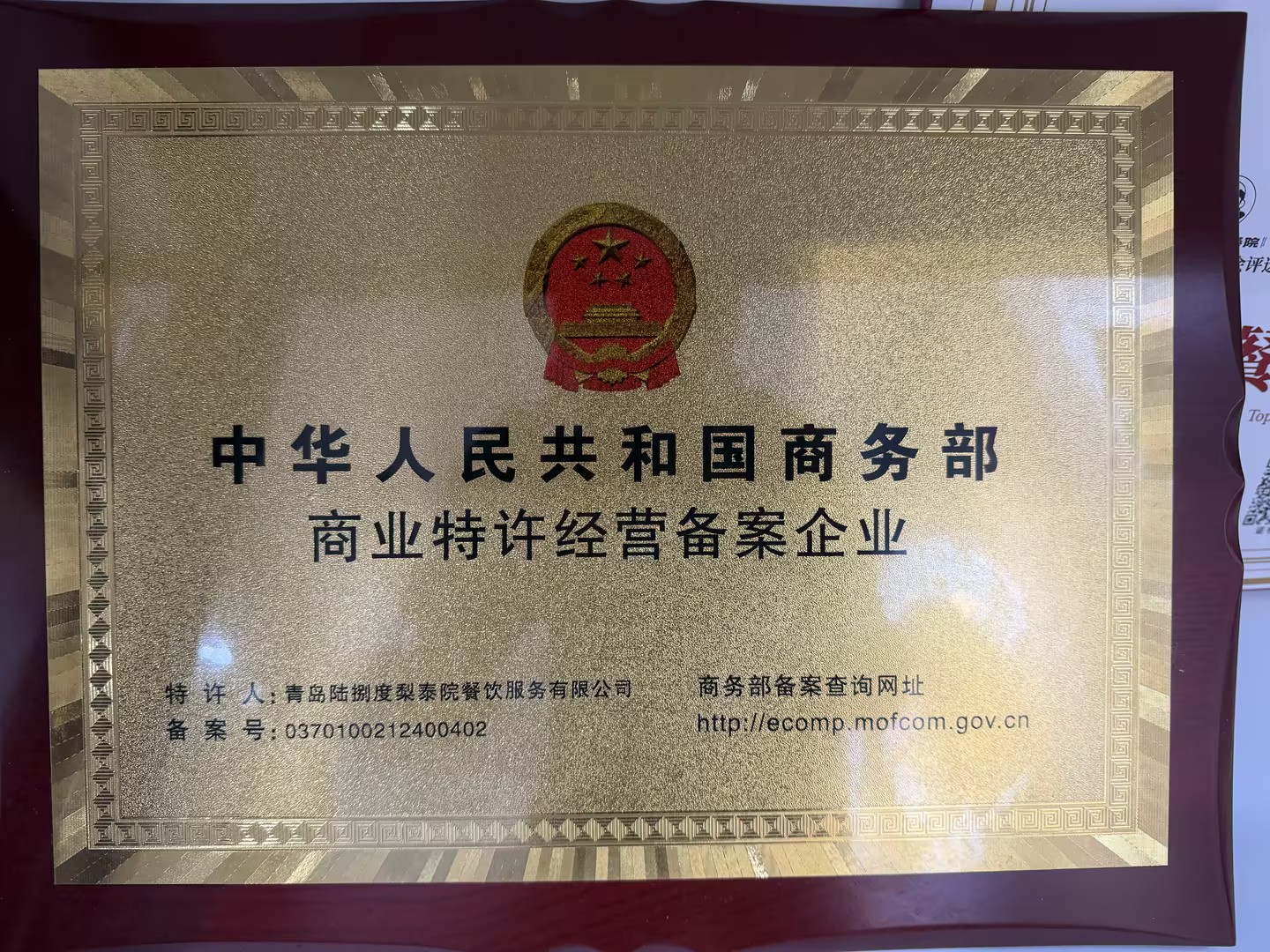 商业特许经营备案查询信息